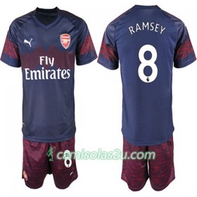 Camisolas de Futebol Arsenal FC Aaron Ramsey 8 Criança Equipamento Alternativa 2018/19 Manga Curta